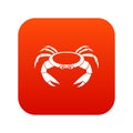 Raw crab icon digital red Royalty Free Stock Photo