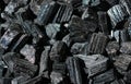 Raw crystal of black Tourmaline Schorl gemstone Royalty Free Stock Photo