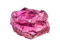 raw crystal of Rhodolite (pyrope garnet) isolated