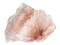 raw crystal of rose quartz on white Royalty Free Stock Photo