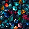 Raw Crystals Jewel Perfectly Connected Photo Pattern Poster Decor Wallpaper Design Colorful
