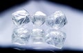 Raw diamonds isolated on black background. Royalty Free Stock Photo