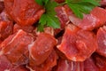 Raw Diced Beef Royalty Free Stock Photo