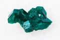 raw Dioptase crystal of gemstone on white