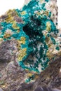 Raw dioptase mineral