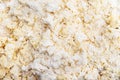 Raw dough background, bright crumbles for bakery goods