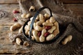 Raw dried fresh peanut nuts