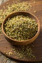 Raw Dried Green Greek Oregano Spice Royalty Free Stock Photo