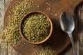 Raw Dried Green Greek Oregano Spice Royalty Free Stock Photo