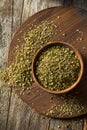 Raw Dried Green Greek Oregano Spice Royalty Free Stock Photo