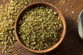 Raw Dried Green Greek Oregano Spice Royalty Free Stock Photo