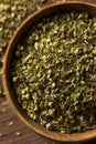 Raw Dried Green Greek Oregano Spice Royalty Free Stock Photo