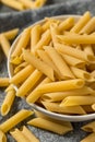 Raw Dry Mostaccioli Penne Lisce Pasta Royalty Free Stock Photo