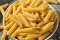 Raw Dry Mostaccioli Penne Lisce Pasta Royalty Free Stock Photo