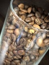 Columbian Cofee Beans in a Glass Royalty Free Stock Photo