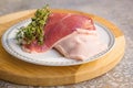 Raw duck breast with fresh thyme Royalty Free Stock Photo