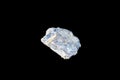 dumortierite ore on black background Royalty Free Stock Photo