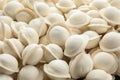 Raw dumplings as background, closeup. Royalty Free Stock Photo