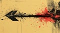 Raw and edgy grunge arrow vector, exuding a rugged and expressive aesthetic. Ai Generated