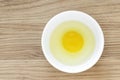 Raw egg in a bowl Royalty Free Stock Photo