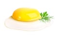 Raw egg with herbs