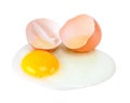 Raw egg isolated one the white background Royalty Free Stock Photo