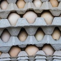 Raw egg in street market , chicken eggs Royalty Free Stock Photo