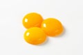 Raw egg yolks Royalty Free Stock Photo