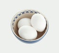 Raw eggs in bowl Royalty Free Stock Photo