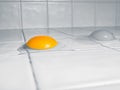 Raw Eggs kitchen counter Royalty Free Stock Photo