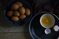 Raw Eggs Prepare for Cooking