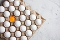 Raw eggs in storage Royalty Free Stock Photo