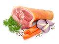 Raw Eisbein or ham hock, or Schweinshaxe. Royalty Free Stock Photo