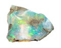 raw ethiopian opal mineral isolated on white Royalty Free Stock Photo