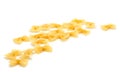 Raw farfalle isolated