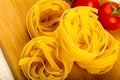 Raw fettucine pasta Royalty Free Stock Photo