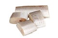 Raw fish hake slices Royalty Free Stock Photo