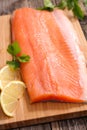 Raw fish,trout fillet Royalty Free Stock Photo