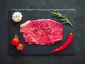 Raw fresh black angus beef schnitzel Royalty Free Stock Photo