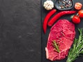 Raw fresh black angus beef schnitzel Royalty Free Stock Photo