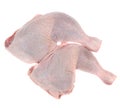 Raw fresh chicken leg isolated on white background Royalty Free Stock Photo