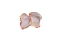 Raw fresh Chicken thighs isolated on white background with clipping path Royalty Free Stock Photo