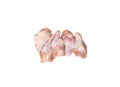 Raw fresh chicken wings isolated on white background with clipping path. Top view Royalty Free Stock Photo