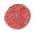 Raw fresh hamburger meat isolated on white.