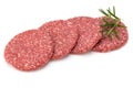 Raw fresh hamburger meat isolated on white.