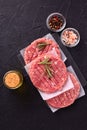 Raw fresh hamburger patties Royalty Free Stock Photo