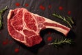 Raw fresh marbled meat steak