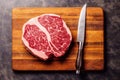 Raw fresh marbled meat steak