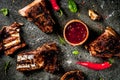 Grilled lamb or beef ribs Royalty Free Stock Photo