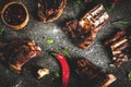 Grilled lamb or beef ribs Royalty Free Stock Photo